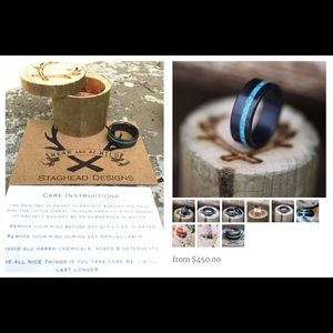 Staghead Designs Vertigo Black Zirconium Ring